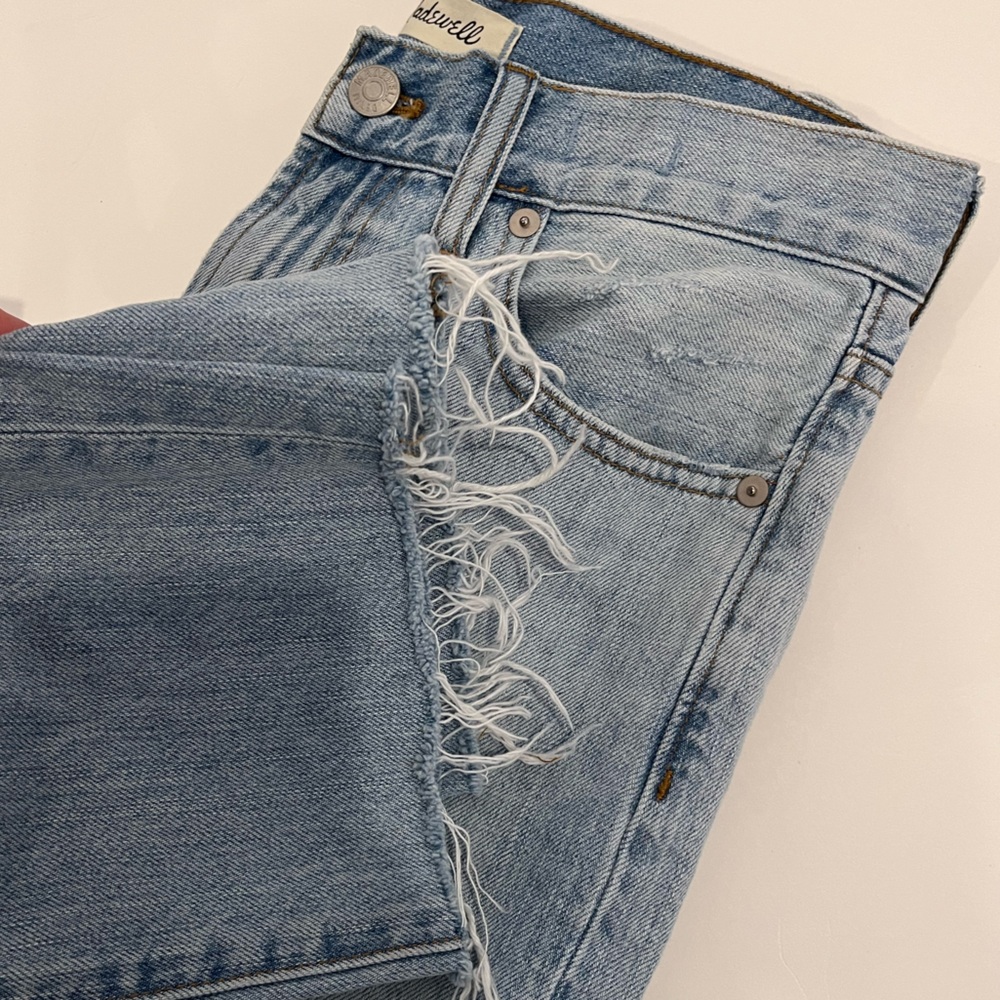 Madewell Light Blue Distressed Ankle Jeans